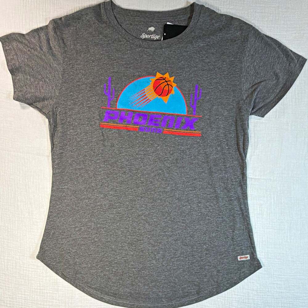 Sportiqe Phoenix Suns NBA Basketball Gray Shirt T-Shirt Women’s XL Licensed